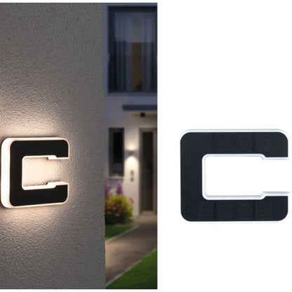 Solar Illuminated House Number With Dusk Sensor