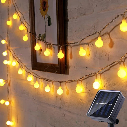 Solar Garden String Lights — Weatherproof LED Chain