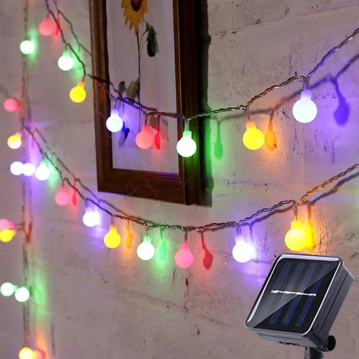 Solar Garden String Lights — Weatherproof LED Chain