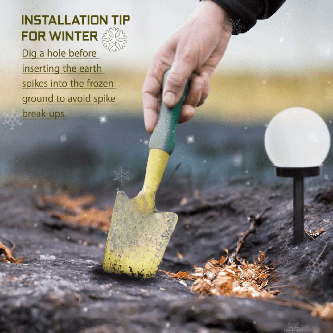 Solar Garden Lights — Waterproof LED Globe Set
