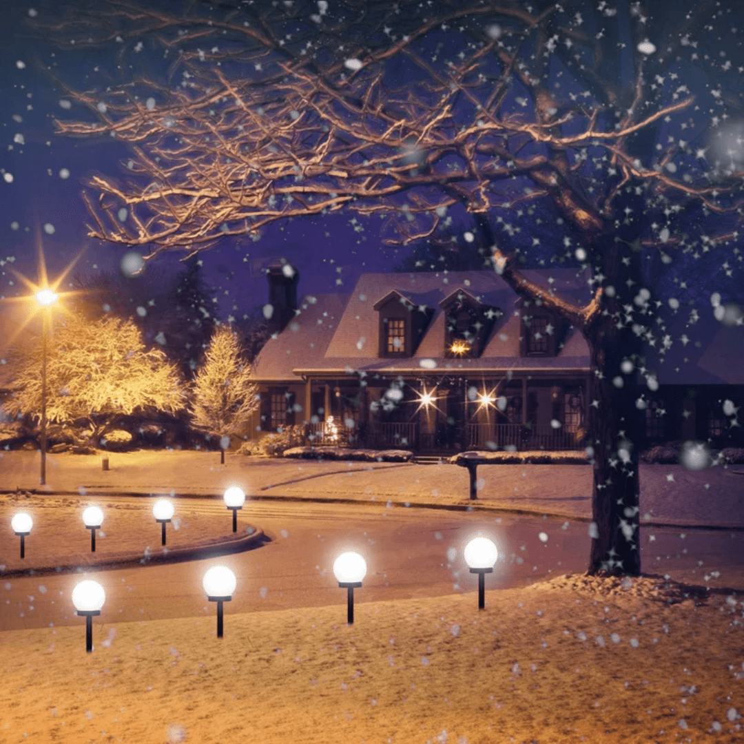 Solar Garden Lights — Waterproof LED Globe Set