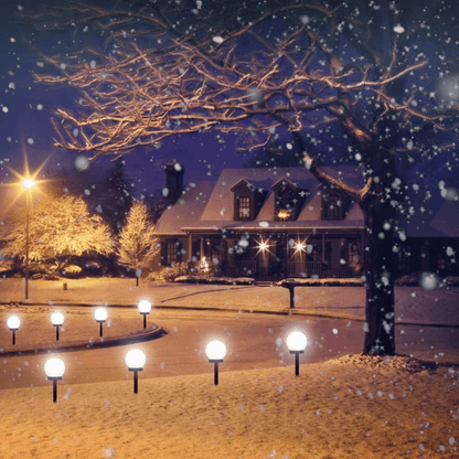 Solar Garden Lights — Waterproof LED Globe Set