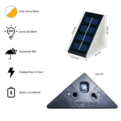 Waterproof Solar Garden Step Lights, IP67