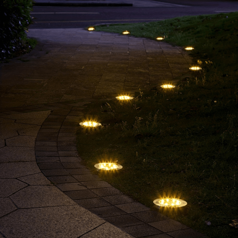 Stainless Steel Solar Garden Lights — Bright Outdoor Glow