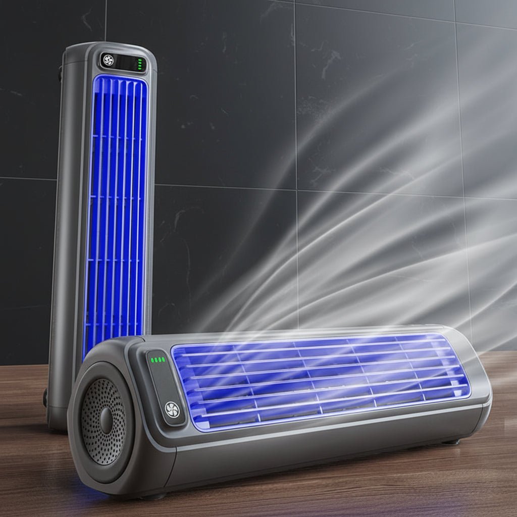 Cordless Portable Air Cooler — Rotating Airflow, USB