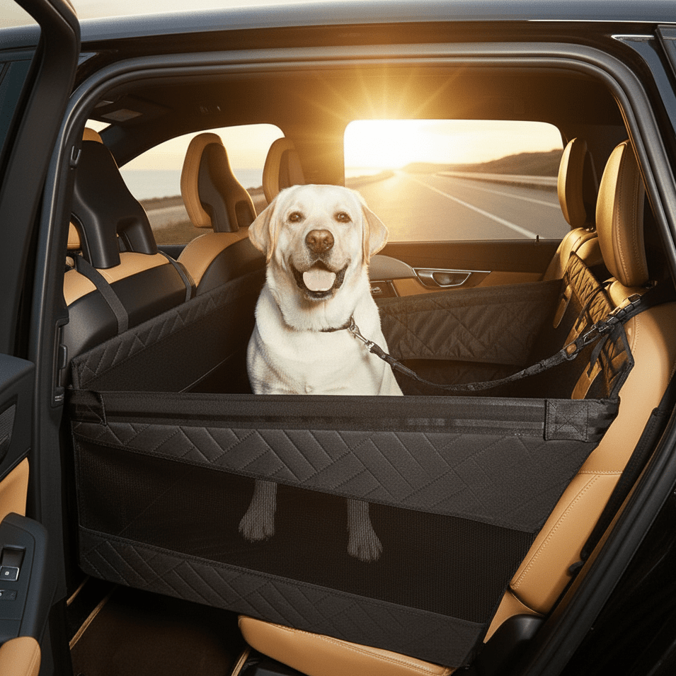 Waterproof Dog Car Seat Mat with Memory Foam Comfort