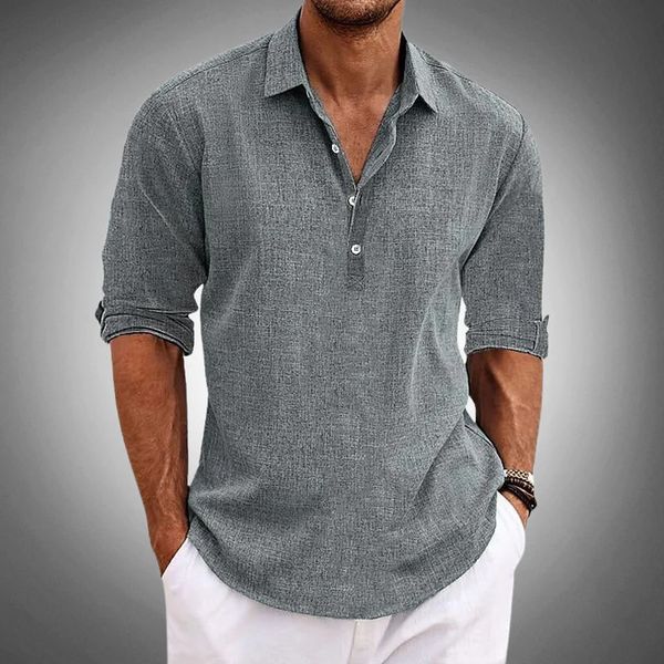 Men's Linen Polo Shirt — Breathable Classic Fit