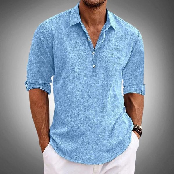 Men's Linen Polo Shirt — Breathable Classic Fit