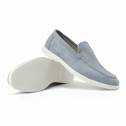 Suede Slip-On Loafers — Cushioned Comfort Insole
