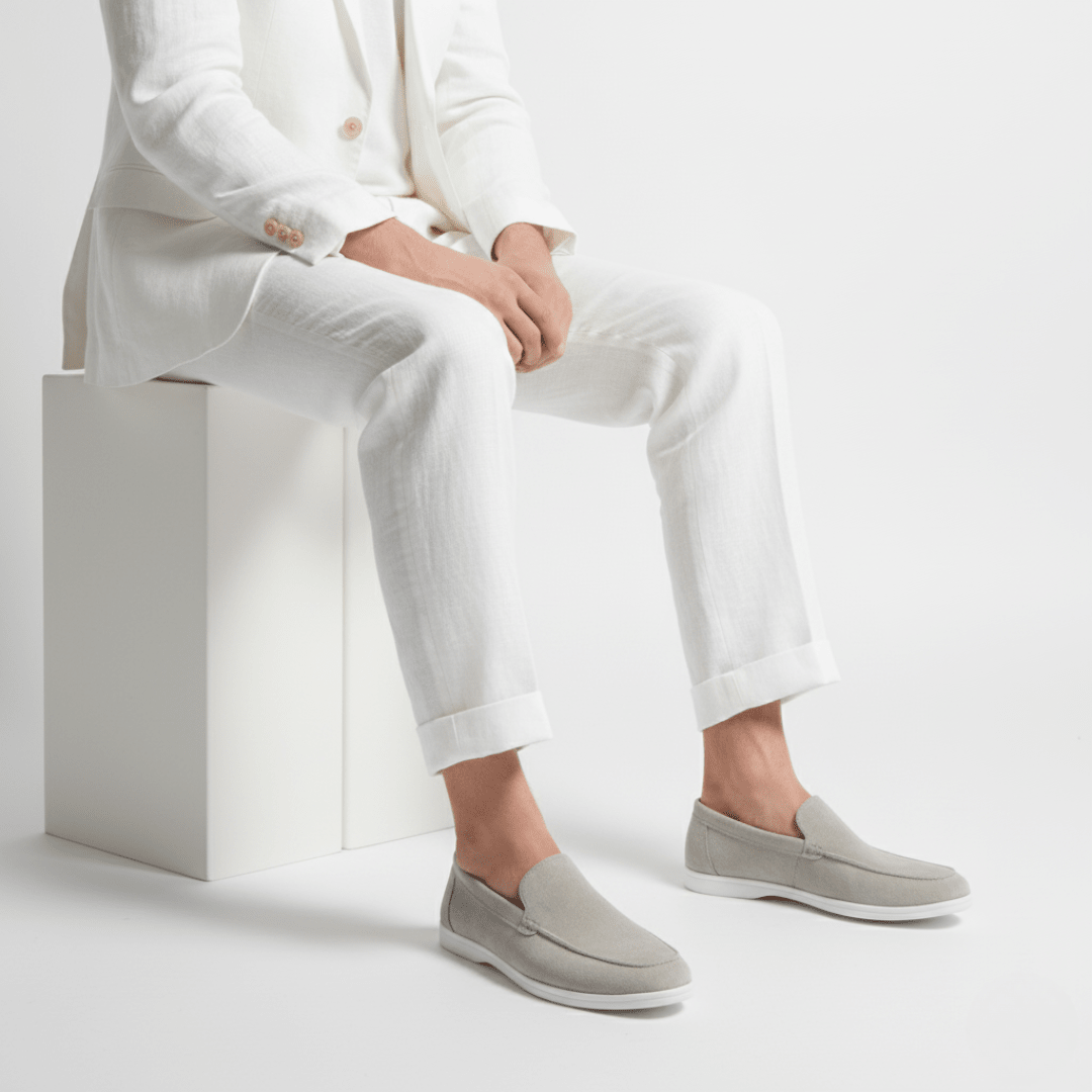Suede Slip-On Loafers — Cushioned Comfort Insole