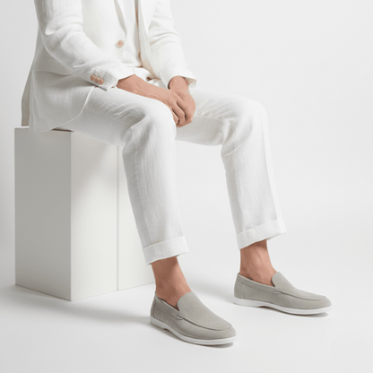 Suede Slip-On Loafers — Cushioned Comfort Insole