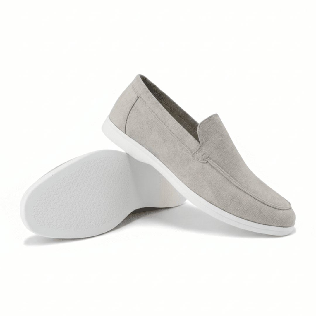 Suede Slip-On Loafers — Cushioned Comfort Insole