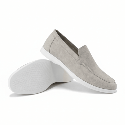 Suede Slip-On Loafers — Cushioned Comfort Insole