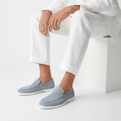Suede Slip-On Loafers — Cushioned Comfort Insole