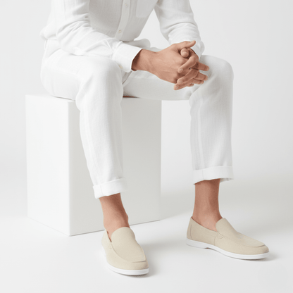 Suede Slip-On Loafers — Cushioned Comfort Insole