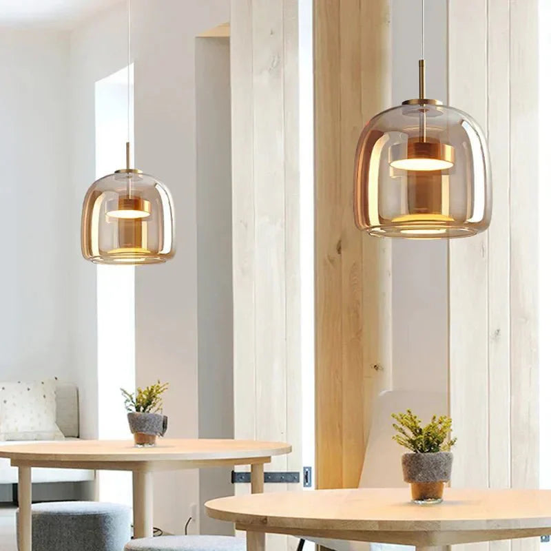 Glass Pendant Lamp — Modern Minimalist Design