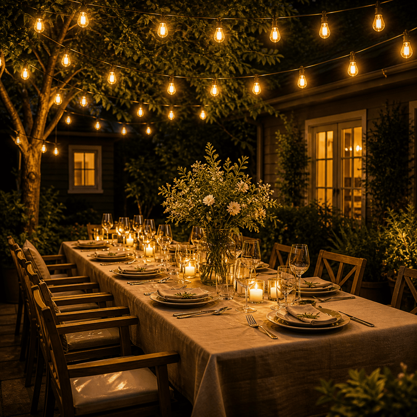 Solar Vintage String Lights 10m 40 LED — Outdoor IP65