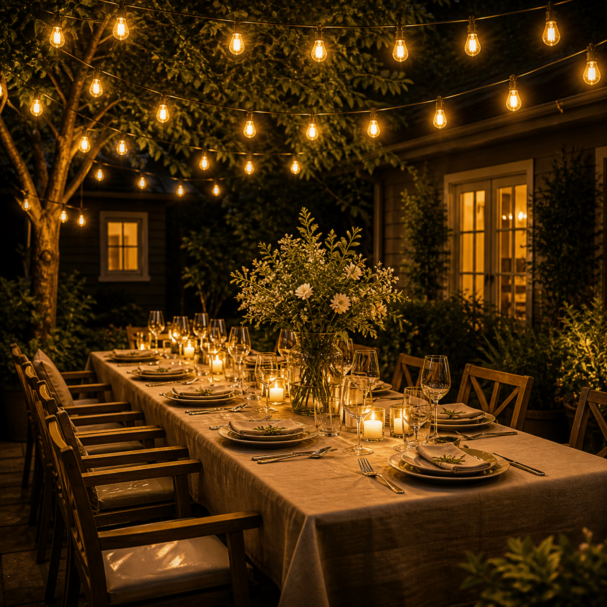 Solar Vintage String Lights 10m 40 LED — Outdoor IP65