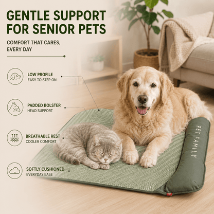 Breathable Pet Cooling Mat with Bolster — Dogs & Cats