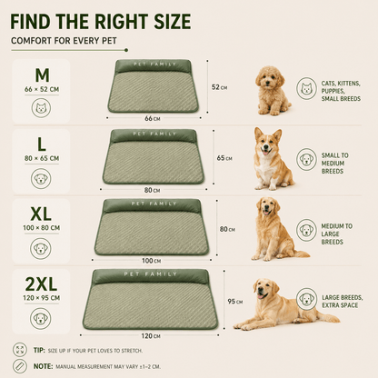 Breathable Pet Cooling Mat with Bolster — Dogs & Cats