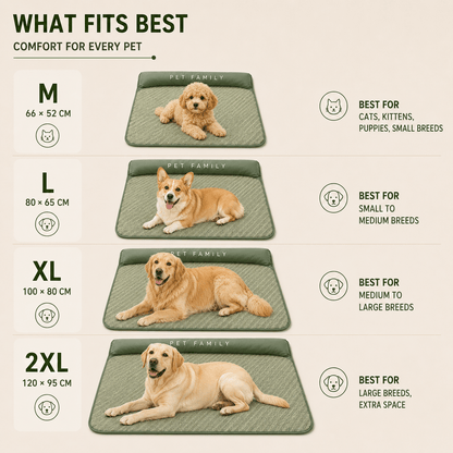 Breathable Pet Cooling Mat with Bolster — Dogs & Cats