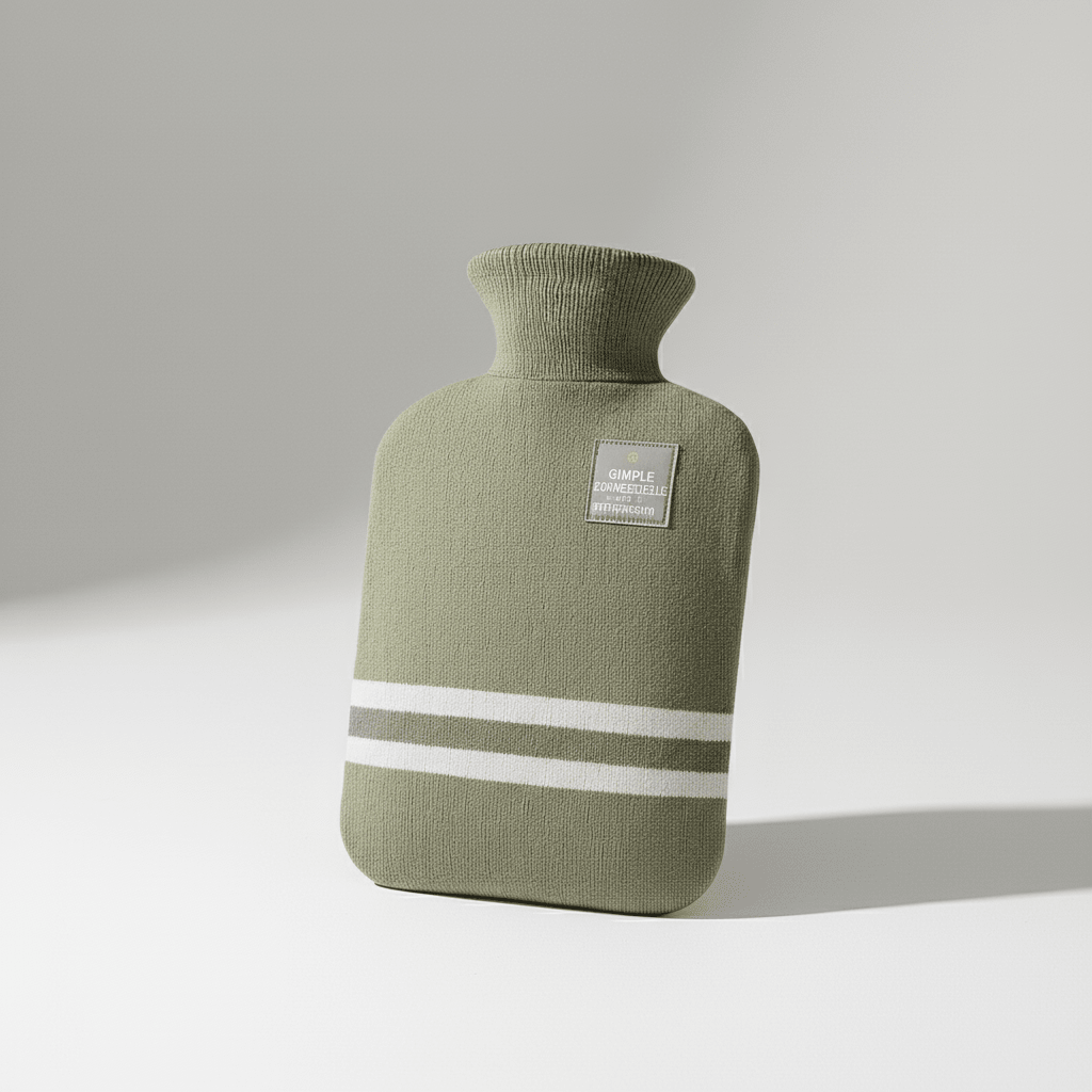 XL 2L Hot Water Bottle with Knit Cover — 8h Lasting Heat