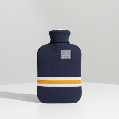 XL 2L Hot Water Bottle with Knit Cover — 8h Lasting Heat