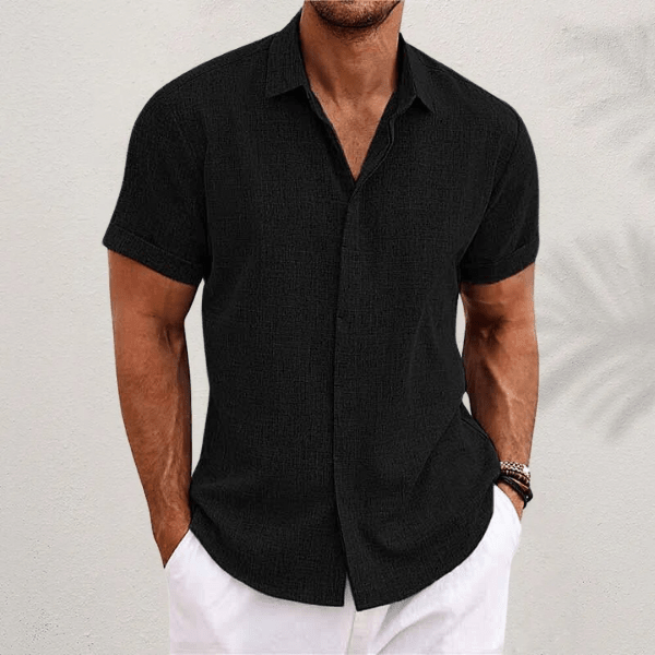 Men's Linen Shirt — Breathable Short-Sleeve Summer