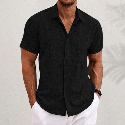 Men's Linen Shirt — Breathable Short-Sleeve Summer
