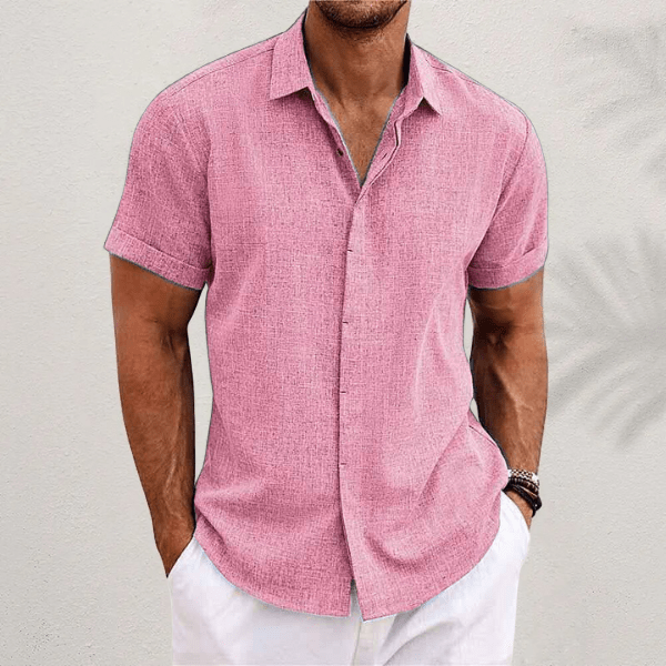 Men's Linen Shirt — Breathable Short-Sleeve Summer