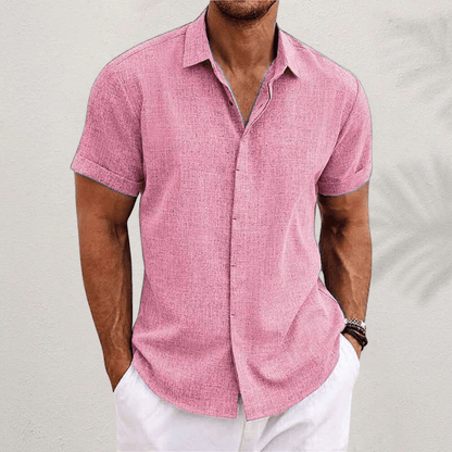 Men's Linen Shirt — Breathable Short-Sleeve Summer