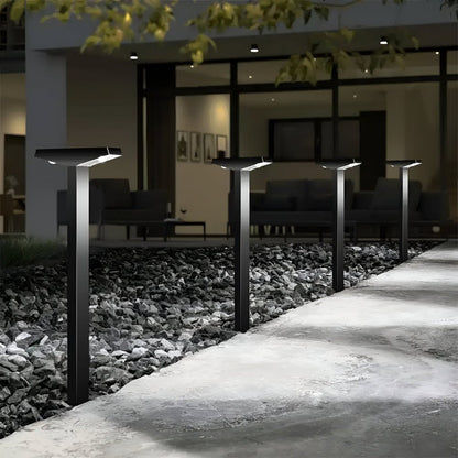 Solar LED Garden Lights Set of 4 — T-Shaped Pathway Lamps