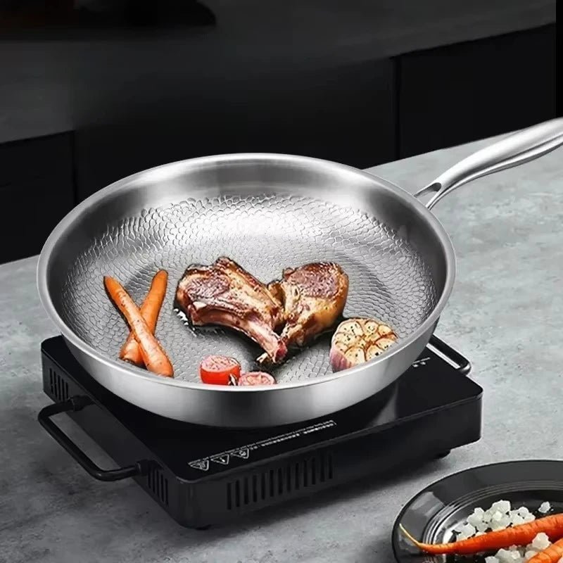 Hammered Titanium Nonstick Pan — Even Heat Cooking