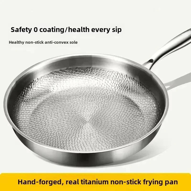Hammered Titanium Nonstick Pan — Even Heat Cooking