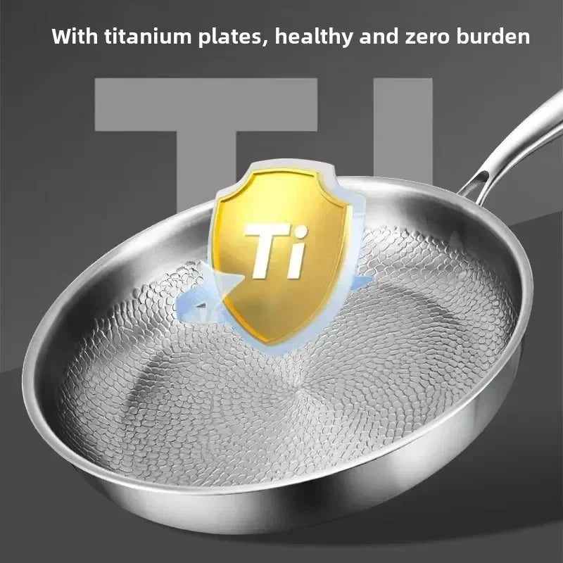Hammered Titanium Nonstick Pan — Even Heat Cooking