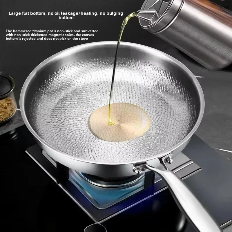 Hammered Titanium Nonstick Pan — Even Heat Cooking