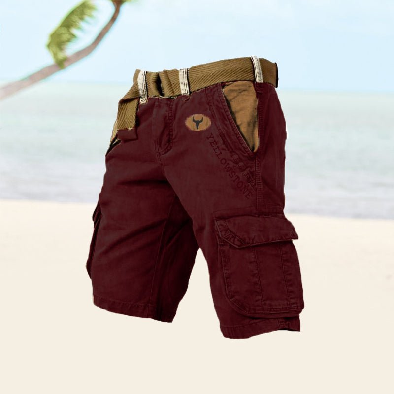 Men's Cotton Cargo Shorts — Six-Pocket Utility