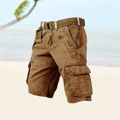 Men's Cotton Cargo Shorts — Six-Pocket Utility