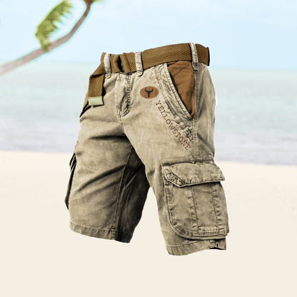 Men's Cotton Cargo Shorts — Six-Pocket Utility