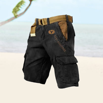 Men's Cotton Cargo Shorts — Six-Pocket Utility