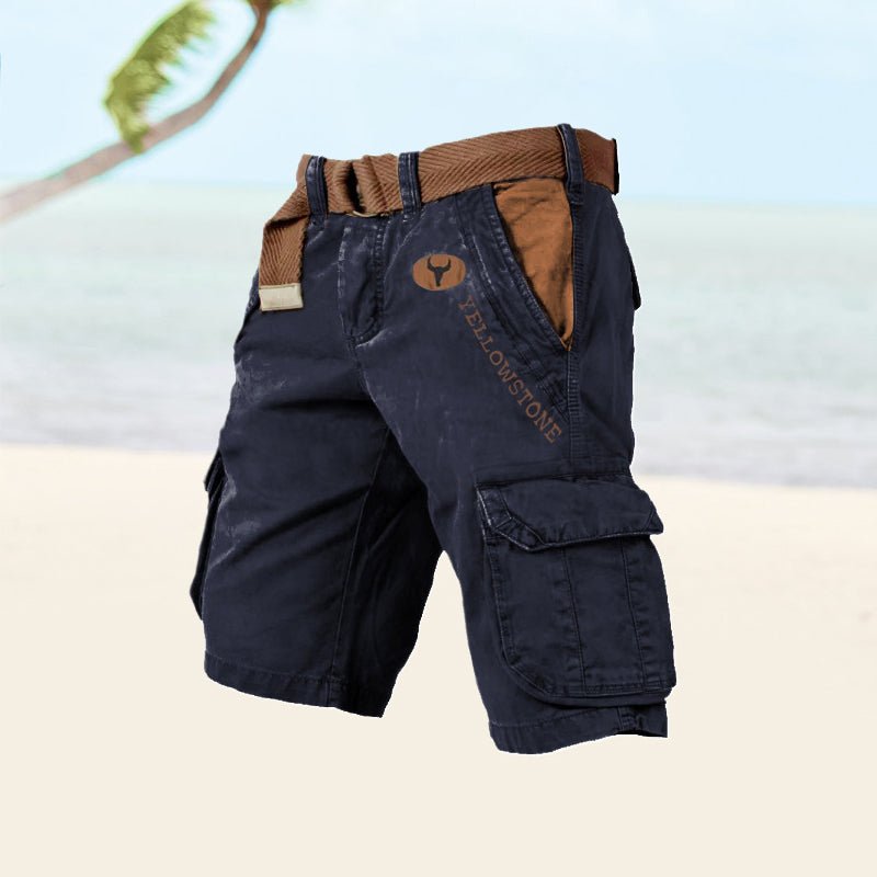 Men's Cotton Cargo Shorts — Six-Pocket Utility