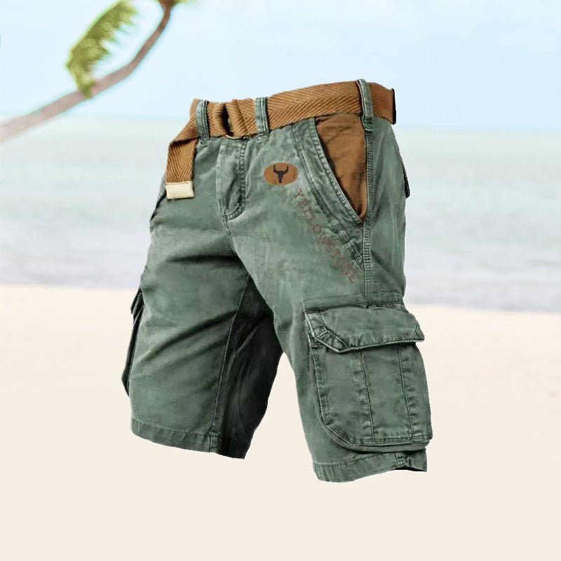 Men's Cotton Cargo Shorts — Six-Pocket Utility