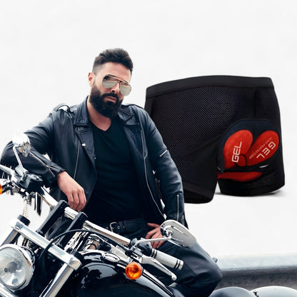 Men's Leather Motorcycle Pants With Gel Comfort Padding