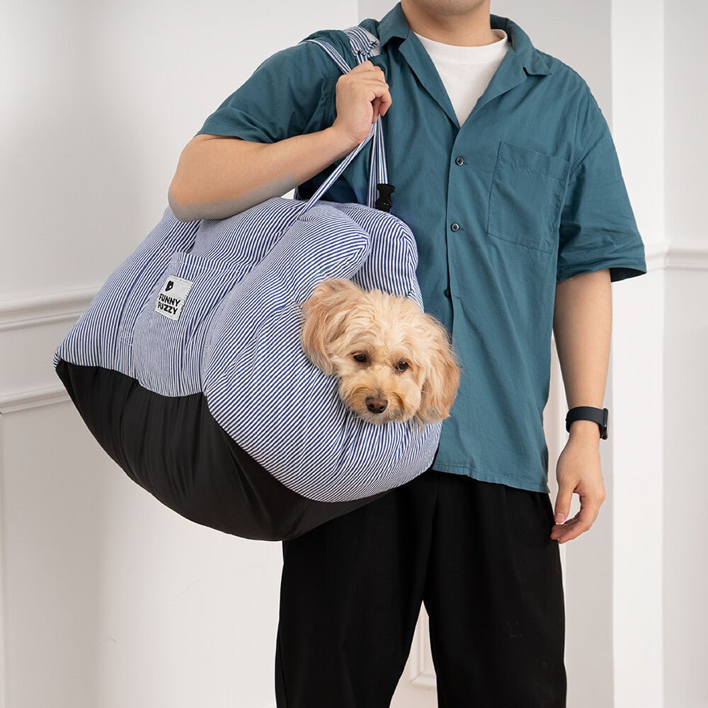 Dog Car Seat Bed with Washable Cover & Adjustable Straps