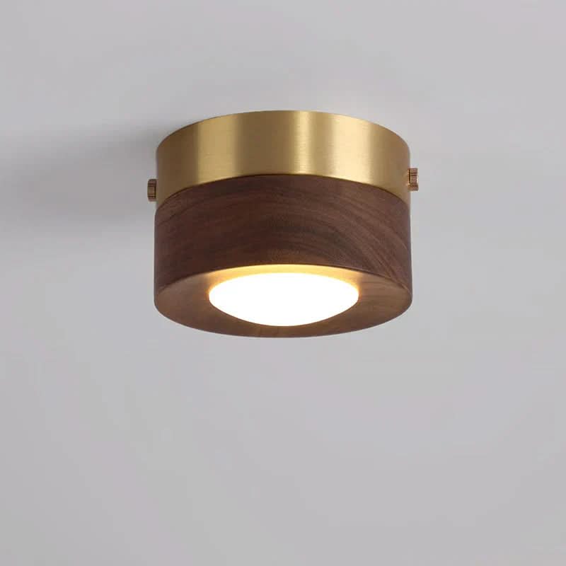 Modern Walnut Wood LED Ceiling Light