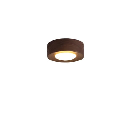 Modern Walnut Wood LED Ceiling Light