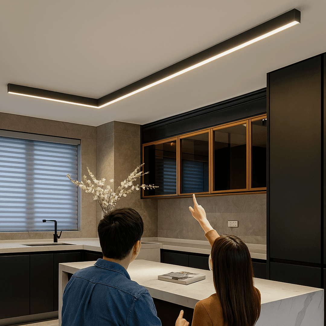 Minimalist LED Ceiling Light — Aluminum Modern Design
