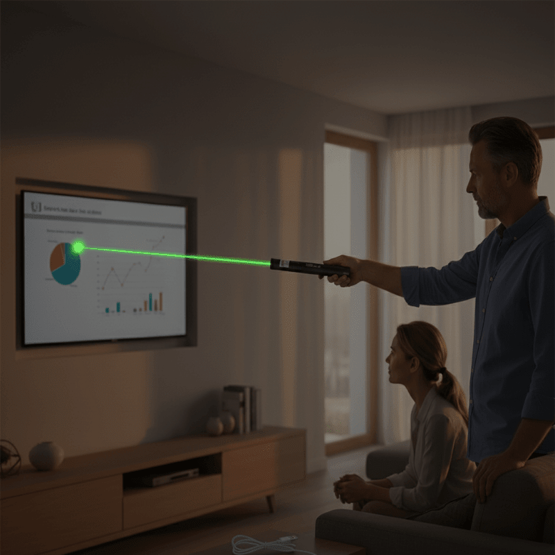 Rechargeable Laser Pointer — Adjustable Focus Beam