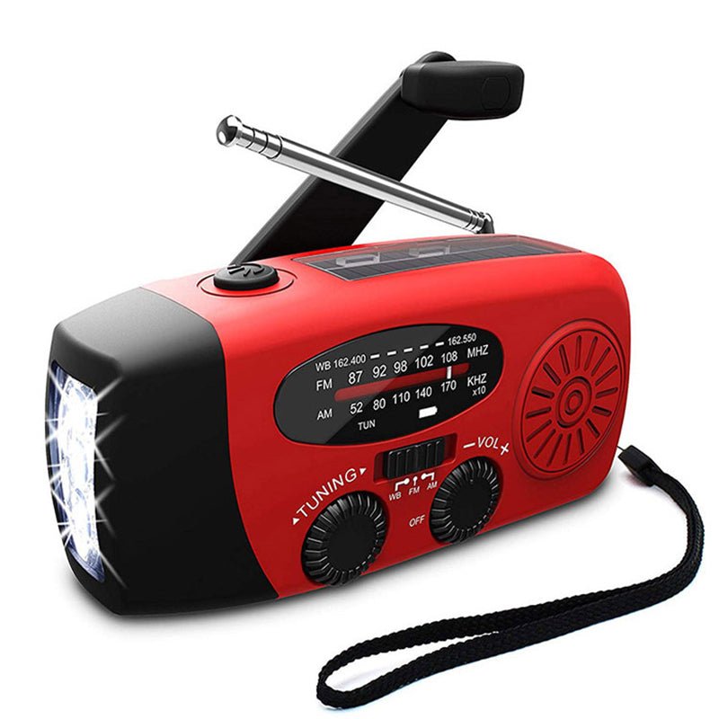 Self-Powered Emergency Radio with Flashlight & Power Bank