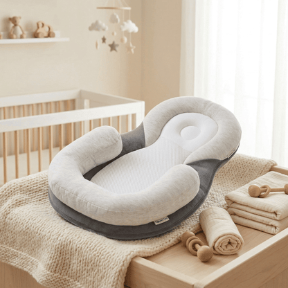 Ergonomic Baby Pillow — Safe Back-Sleep Head Support